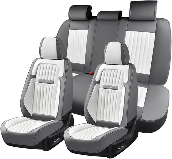 Universal Seat Covers โ Full Set โ Gray / White
