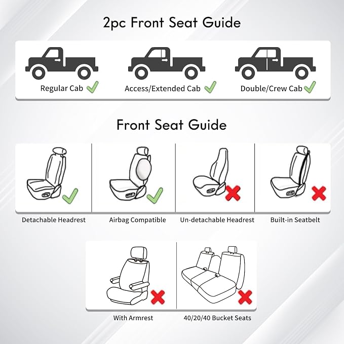 Seat Covers for Toyota Tacoma — Front Seat — Black / Red