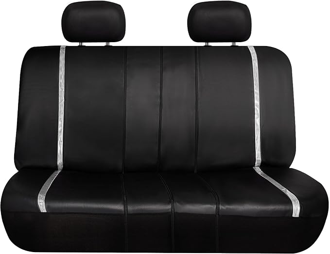 Universal Faux Leather Seat Covers — Full Set — White