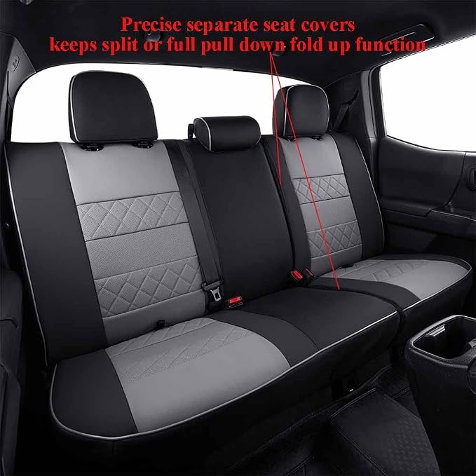 Faux Leather Seat Covers for Chevrolet Silverado — Black / Gray