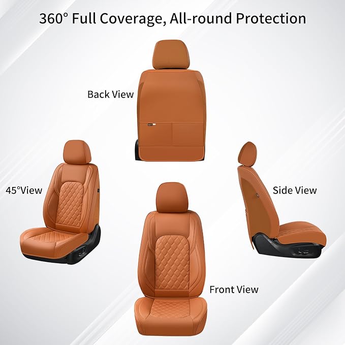 Seat Covers for Multiple Vehicles — Front Seat — Brown
