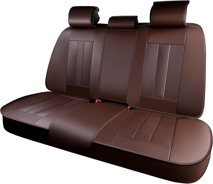 Universal Faux Leather Seat Covers — Coffee