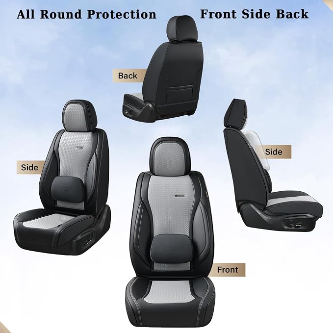 Universal Seat Covers — Front Seat — Black / Gray