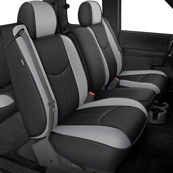 Seat Covers for Chevrolet Silverado / GMC Sierra โ Full Set โ Black / Gray