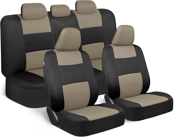 Car Seat Covers โ Full Set โ Beige / Black