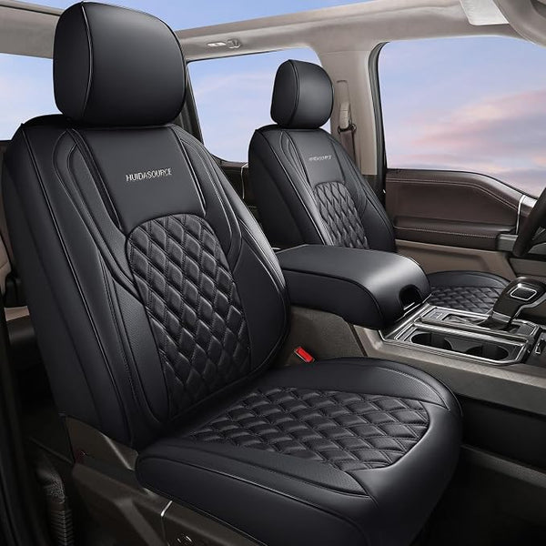 Faux Leather Seat Covers for Jeep Gladiator / Jeep Wrangler โ Front Seat โ Black
