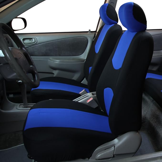 Universal Fabric Seat Covers — Full Set — Blue