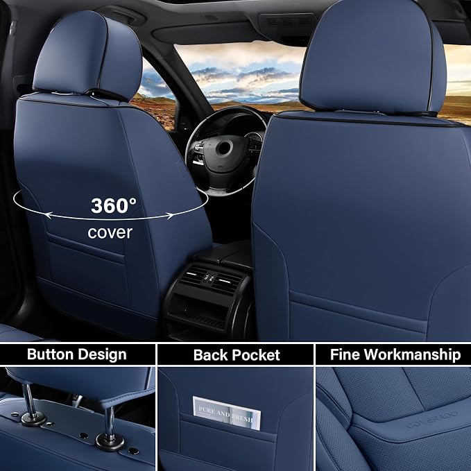 Universal Seat Covers — Full Set — Blue