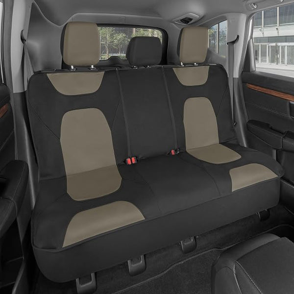 Pet Car Seat Protector โ Rear Seat โ Beige / Black