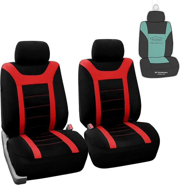 Universal Seat Covers โ Front Seat โ Red / Black