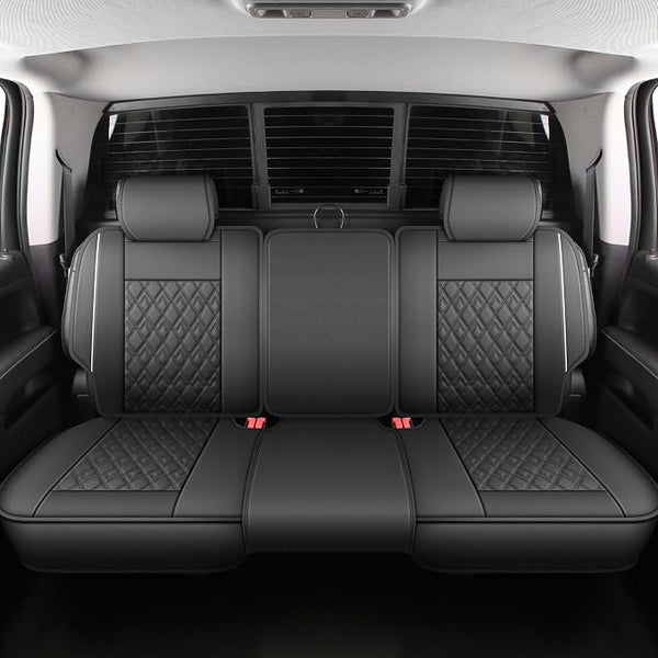 Seat Covers for Chevrolet Silverado / GMC Sierra โ Rear Seat โ Black / White