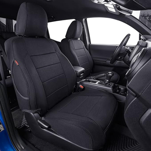 Fabric Seat Covers for Toyota Tacoma โ Full Set โ Black