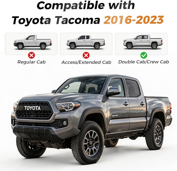 Faux Leather Seat Covers for Toyota Tacoma — Full Set — Gray