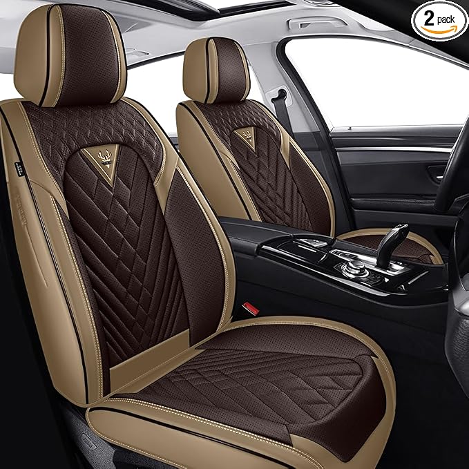 Seat Covers for Toyota Venza — Front Seat — Brown / Beige