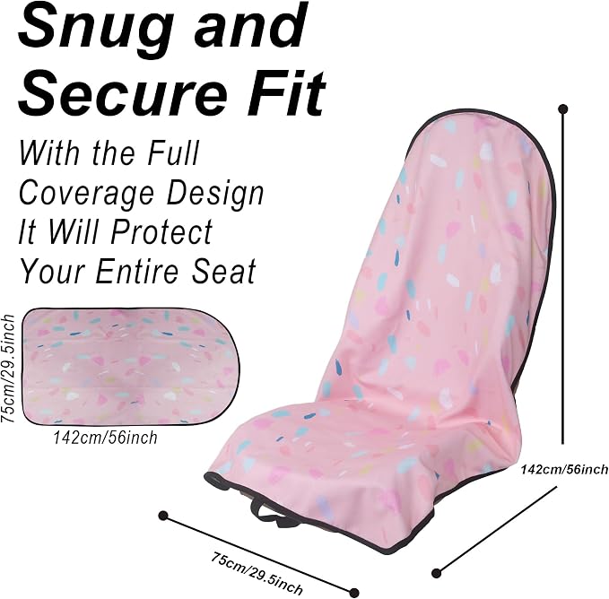 Car Seat Covers — Front Seat — Pink