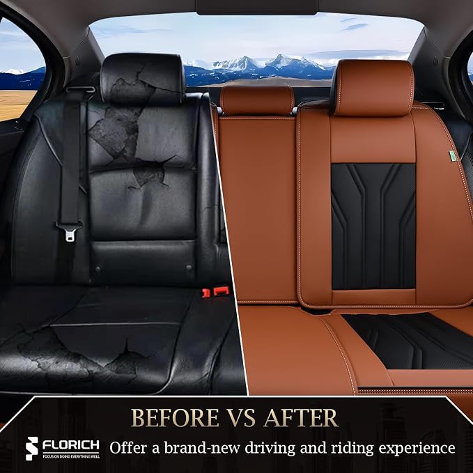 Universal Seat Covers — Rear Seat — Brown / Black