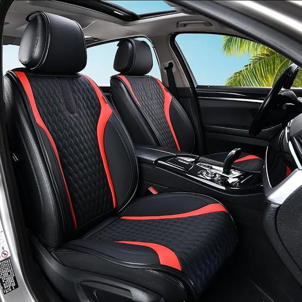 Universal Seat Covers โ Front Seat โ Black / Red