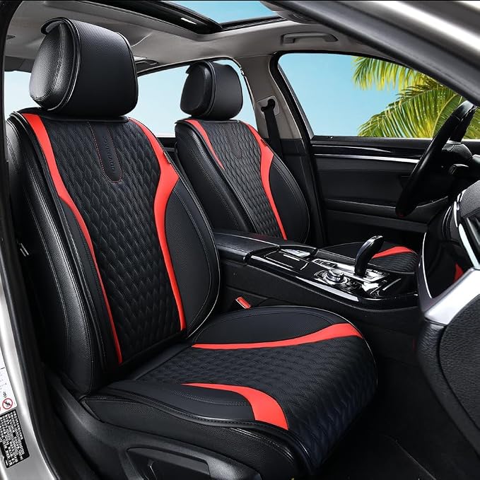 Universal Seat Covers — Front Seat — Black / Red