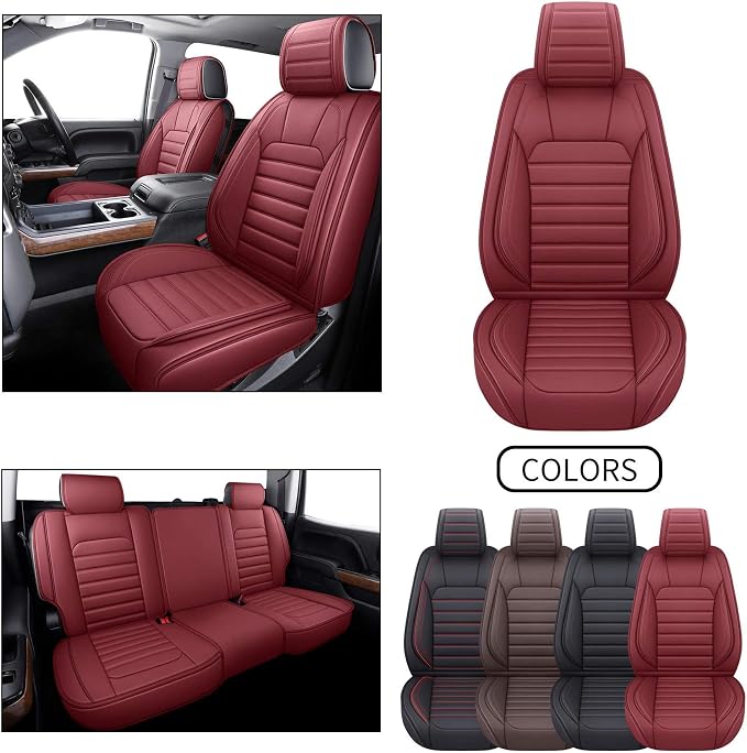 Seat Covers for Chevrolet Silverado / GMC Sierra — Full Set — Burgundy