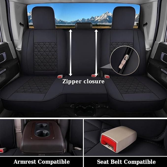 Seat Covers for Multiple Vehicles — Full Set — Black