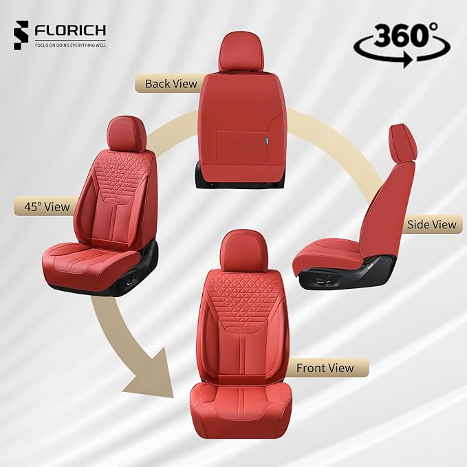 Universal Seat Covers — Full Set — Red