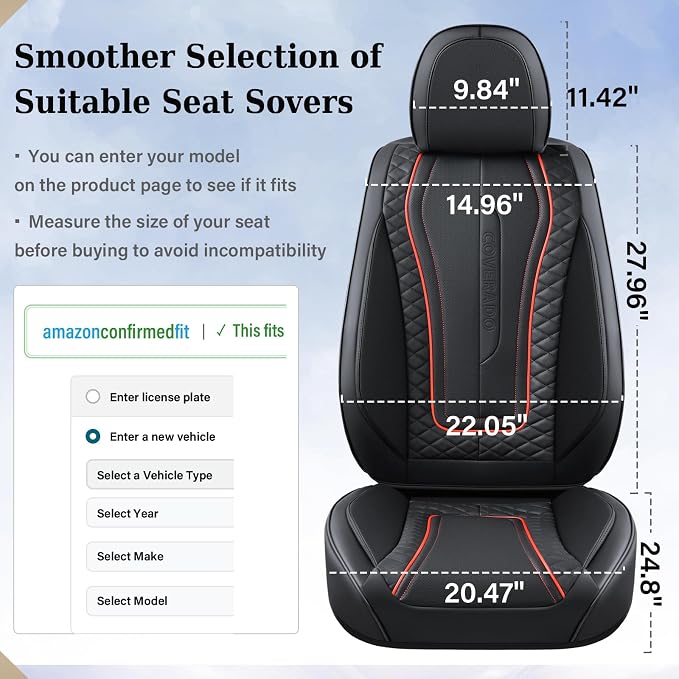 Universal Seat Covers — Full Set — Black