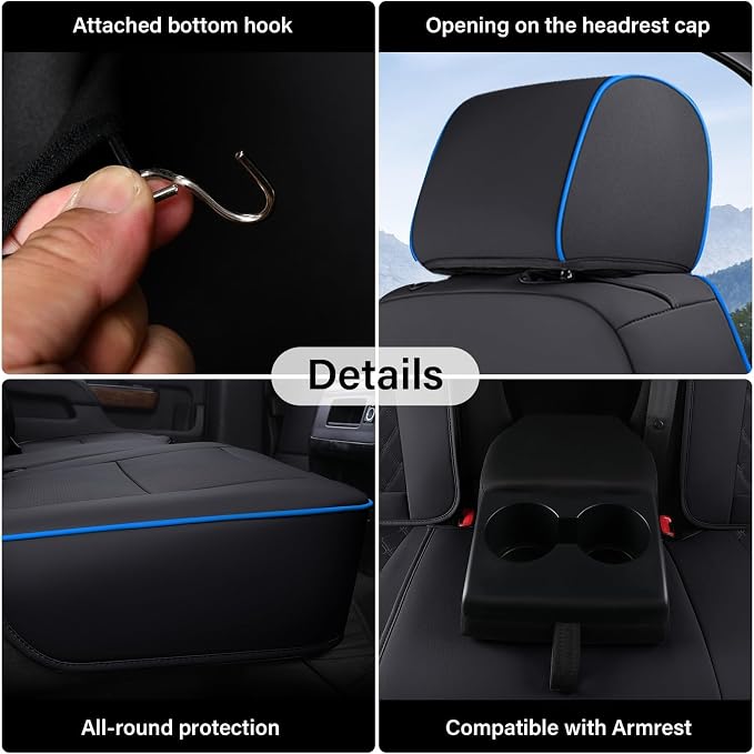 Faux Leather Seat Covers for Chevrolet Silverado / GMC Sierra — Front Seat