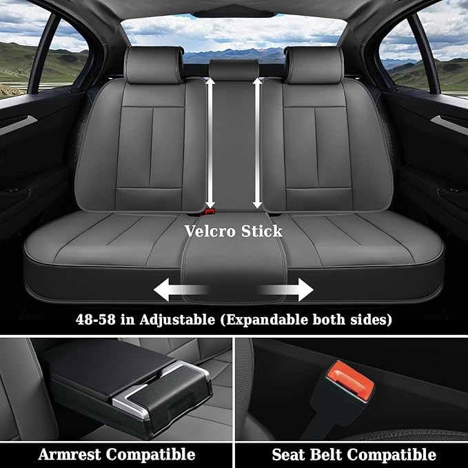 Universal Seat Covers — Full Set — Gray