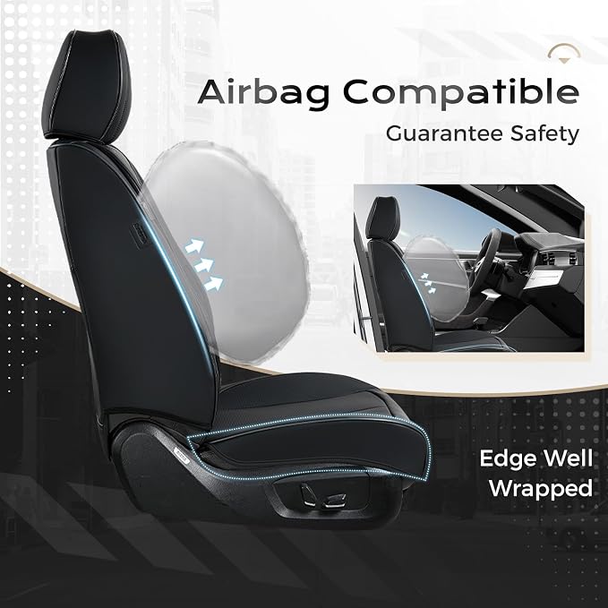Universal Seat Covers — Front Seat — Black / Gray