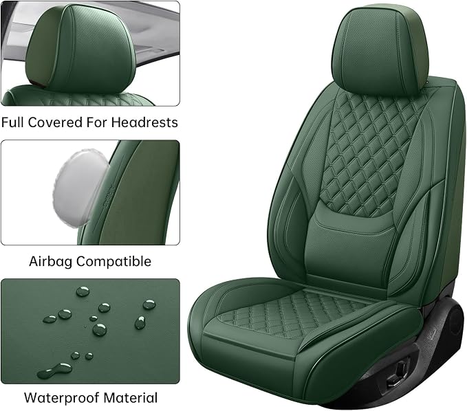 Universal Seat Covers — Full Set — Green