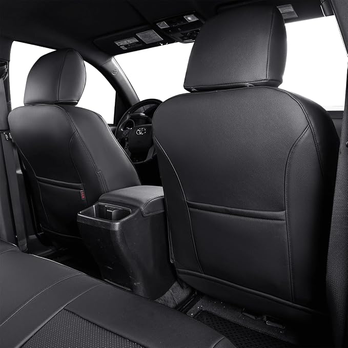 Faux Leather Seat Covers for Toyota Tacoma — Full Set — Black
