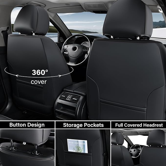 Universal Seat Covers — Front Seat — Black / Gray