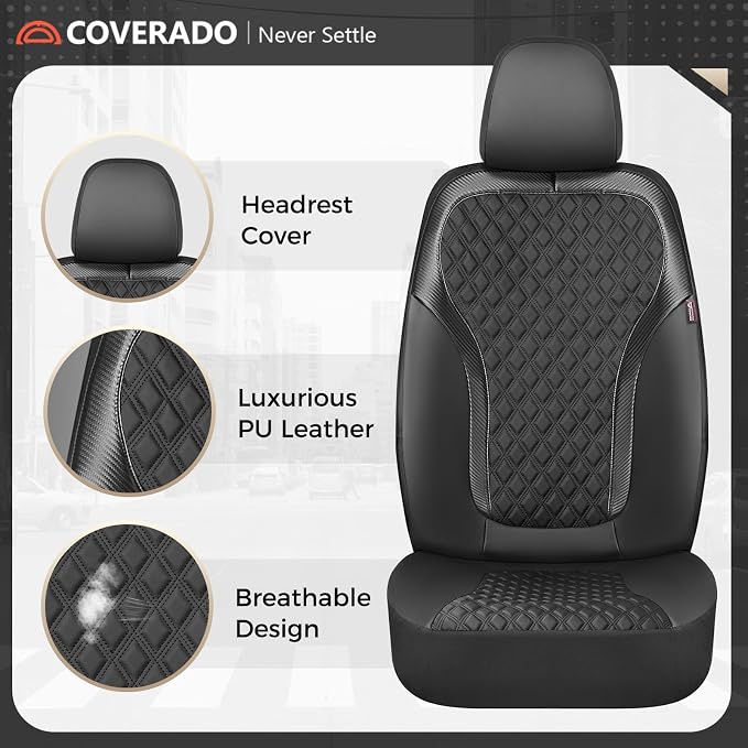 Universal Seat Covers — Full Set — Black
