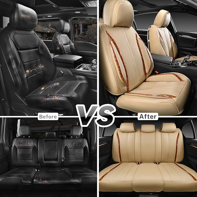 Universal Seat Covers — Full Set — Beige