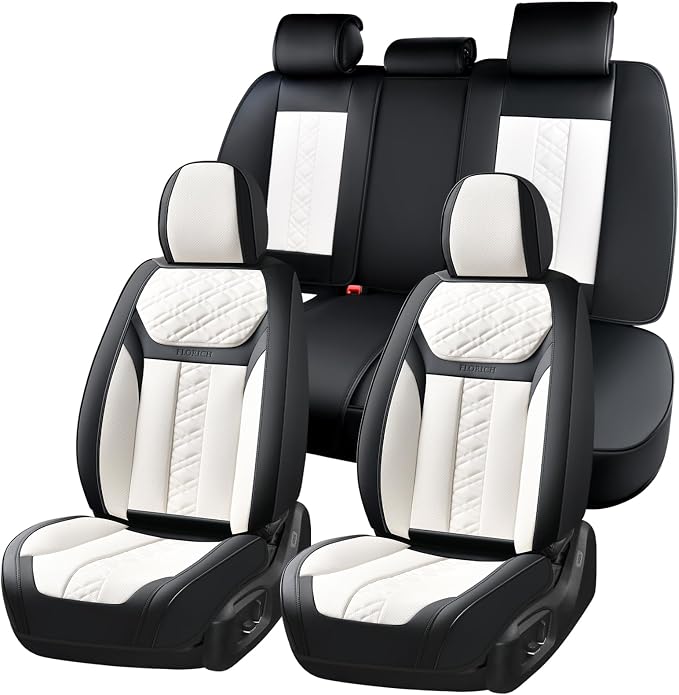 Universal Seat Covers — Full Set — White