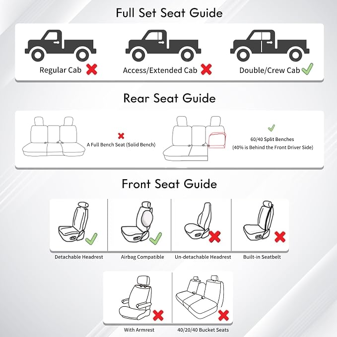 Seat Covers for Toyota Tacoma — Full Set — Black