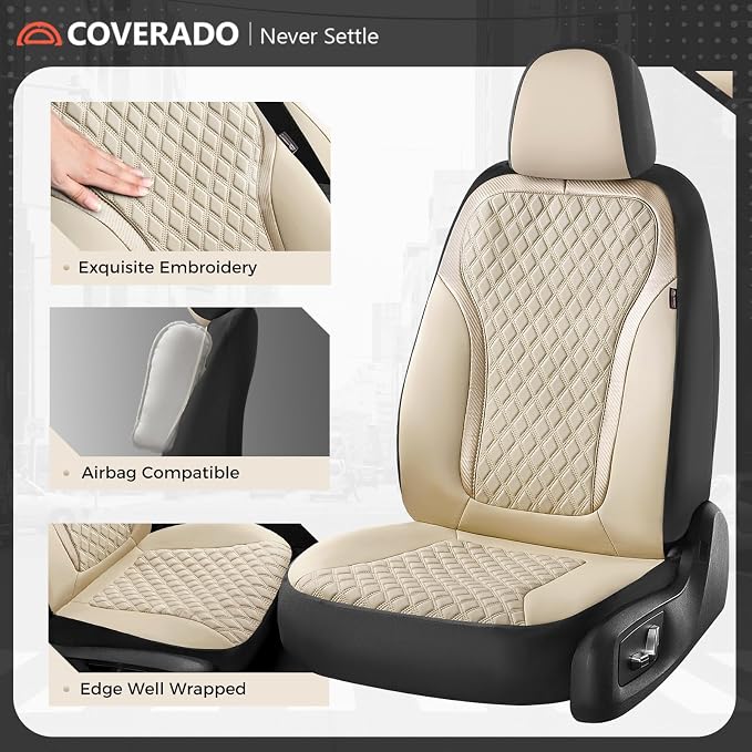 Universal Seat Covers — Full Set — Beige