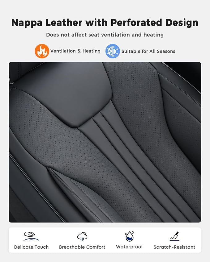 Universal Faux Leather Seat Covers — Black