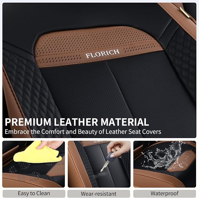 Universal Seat Covers — Full Set — Coffee
