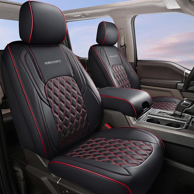 Seat Covers for Jeep Wrangler — Front Seat — Black / Red