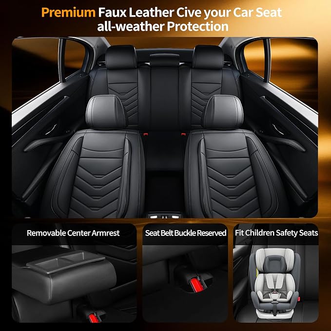 Seat Covers for Nissan Leaf — Full Set — Black