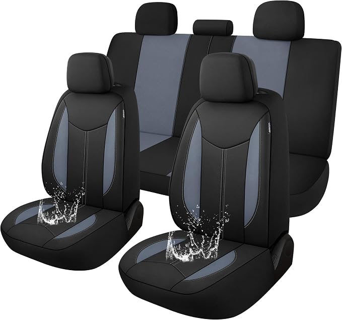 Universal Neoprene Seat Covers — Black / Gray