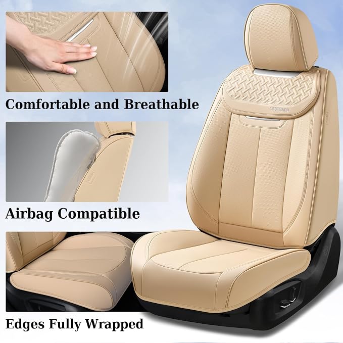 Universal Seat Covers — Full Set — Beige
