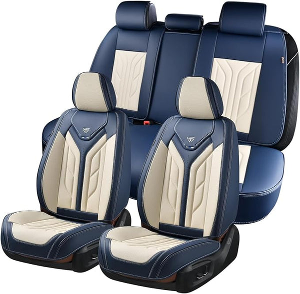 Universal Seat Covers โ Full Set โ Blue / Beige