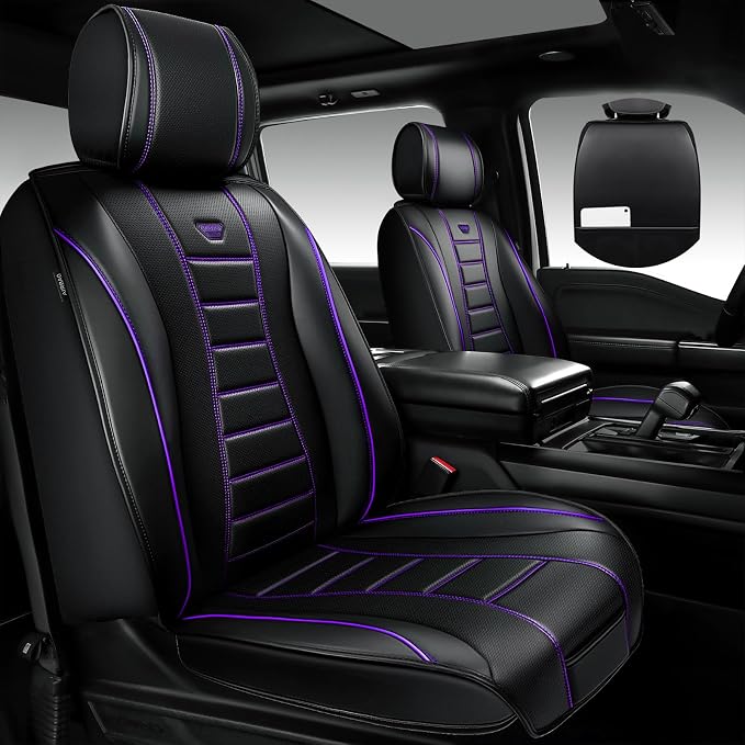 Universal Seat Covers — Full Set — Purple / Black