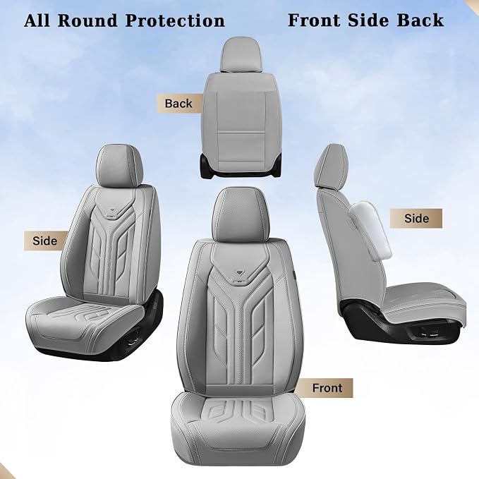 Universal Seat Covers — Full Set — Gray