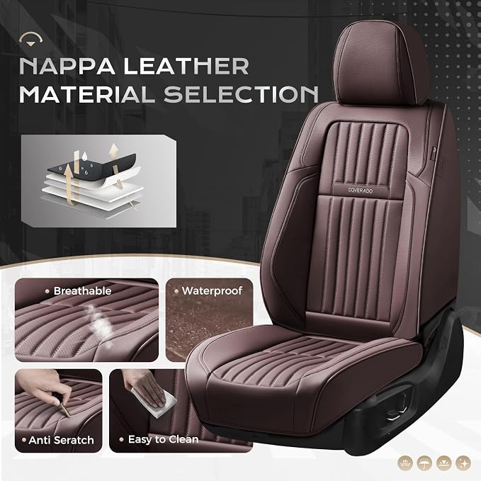 Universal Seat Covers — Front Seat — Coffee