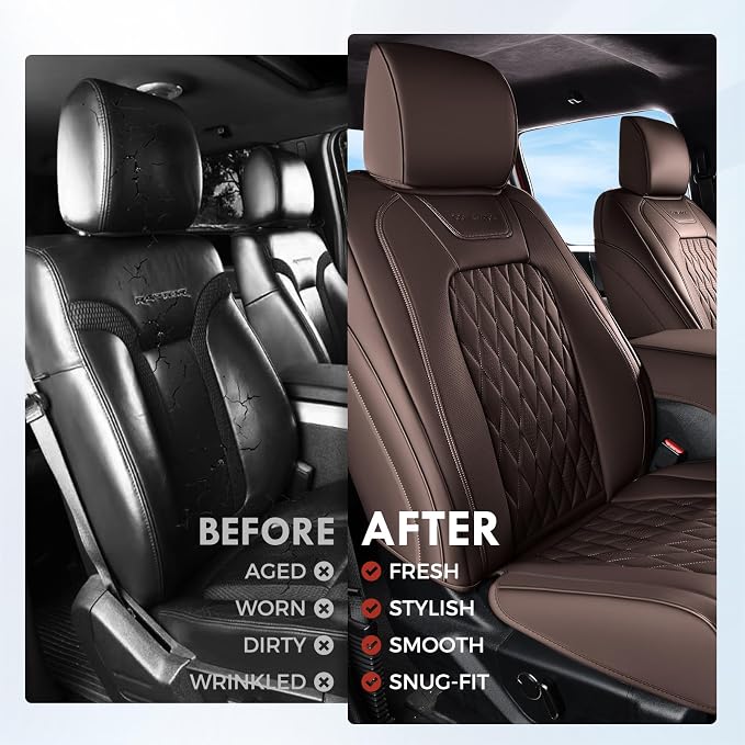 Seat Covers for Multiple Vehicles — Front Seat — Brown