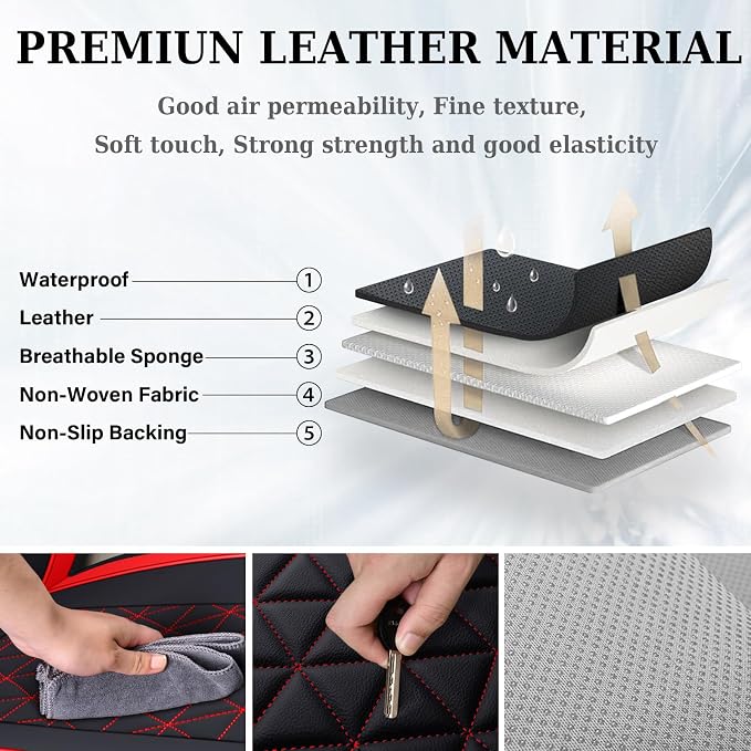 Seat Covers for Multiple Vehicles — Front Seat — Red
