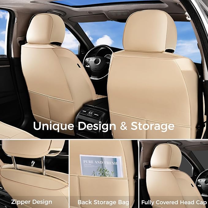 Universal Seat Covers — Front Seat — Beige